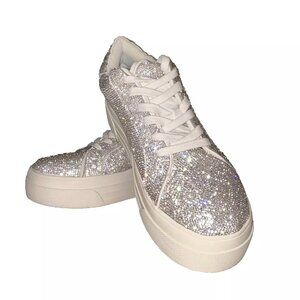 Jessica Simpson Cherello Platform Fashion Sneaker Silver size 8 NEW